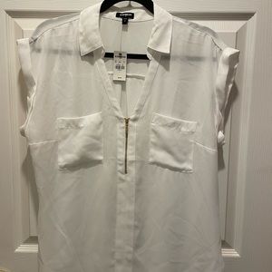 NWT Express Short Sleeve Blouse Size L
